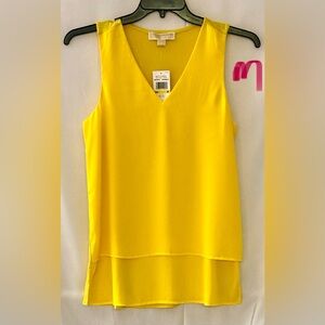 Michael Kors Bright Yellow Sleeveless Blouse